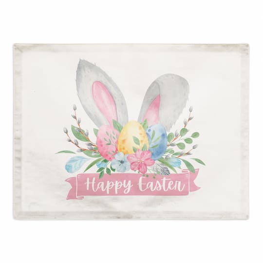 Happy Easter Banner 14&#x22; x 18&#x22; Poly Twill Placemat